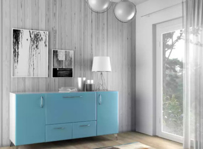 Baby Blue Sideboard Luxury Living room Wall Units Furnishings Chests of drawers